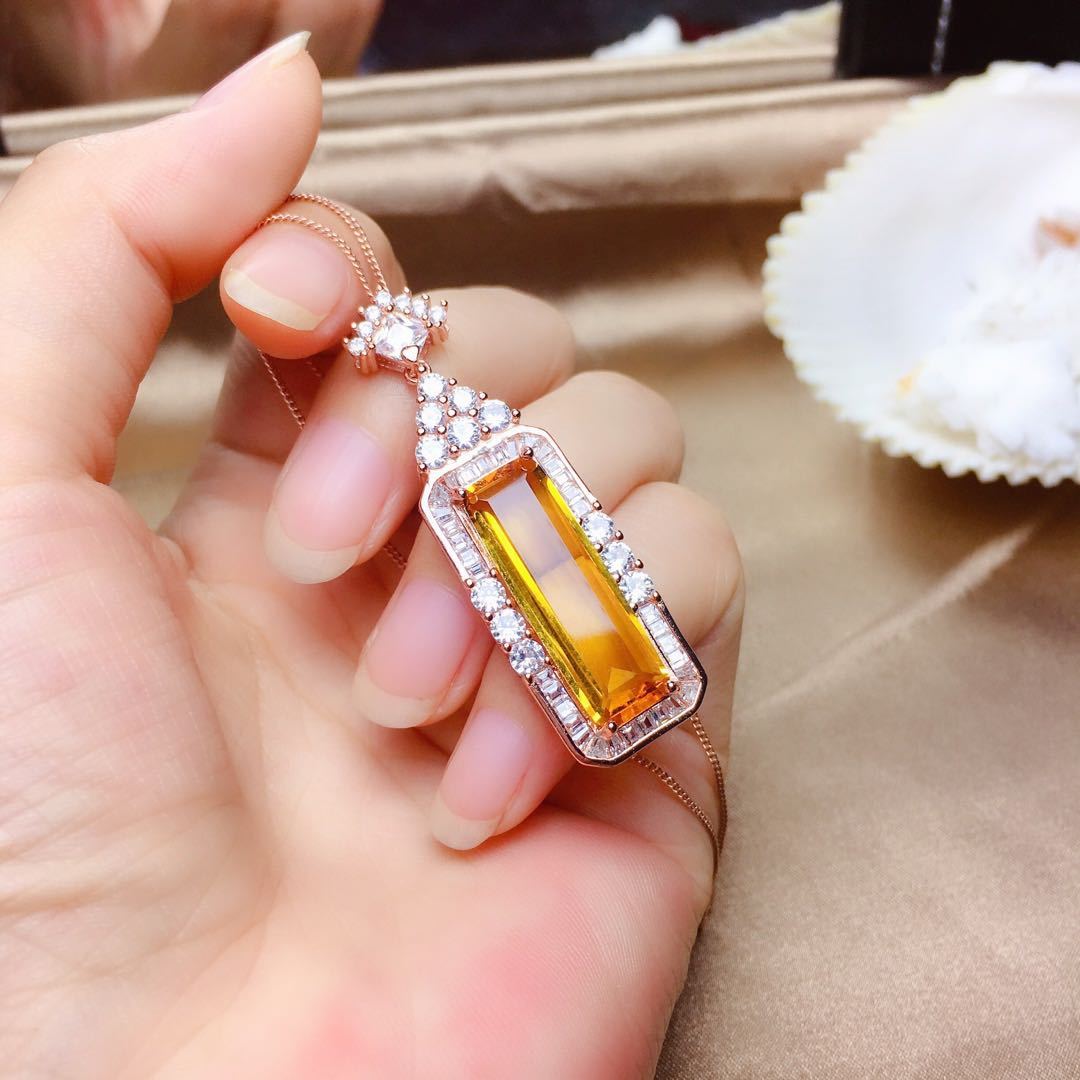 Citrine Sterling Silver Jewelry Set