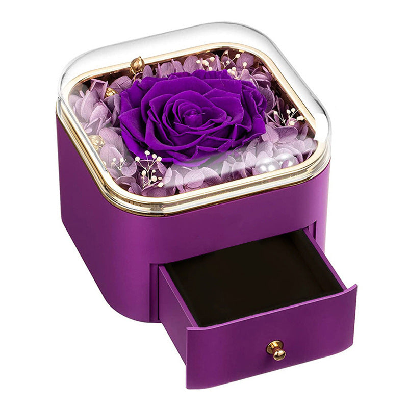 Preserved Rose Drawer Jewelry Gift Box