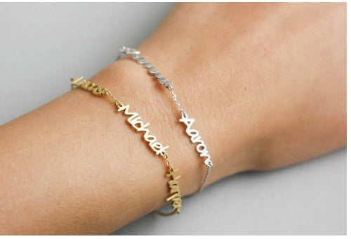 Custom Name Bar Bracelet