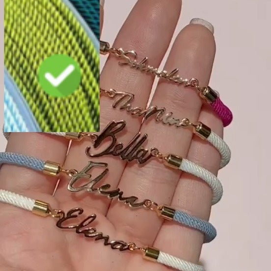 Custom Colorful Rope Name Bracelet