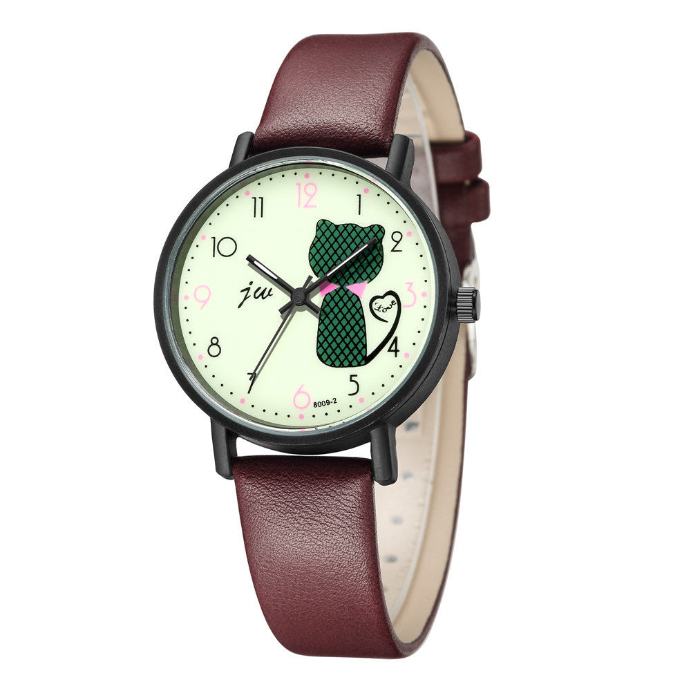 Feline Whimsy Casual Quartz Watch