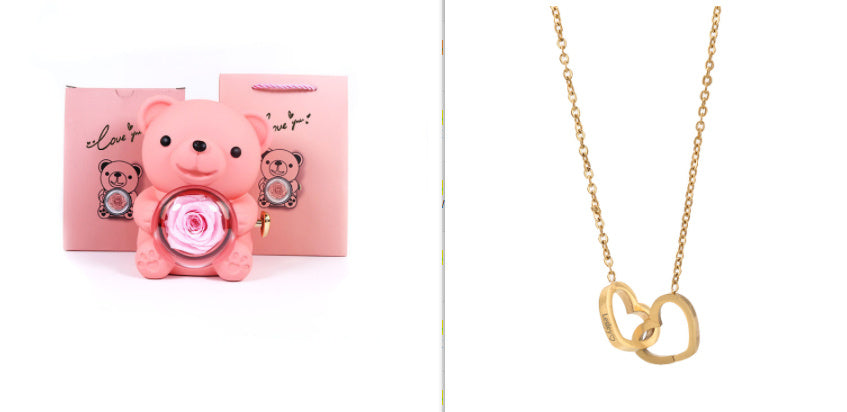Forever Double Heart Custom Name Necklace