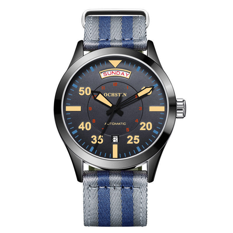 Automatic Mechanical Waterproof Nylon Watch
