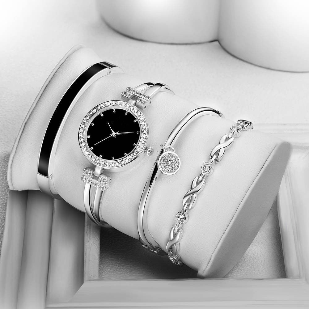 Stylish Women's Quartz Watch & Bracelet Set