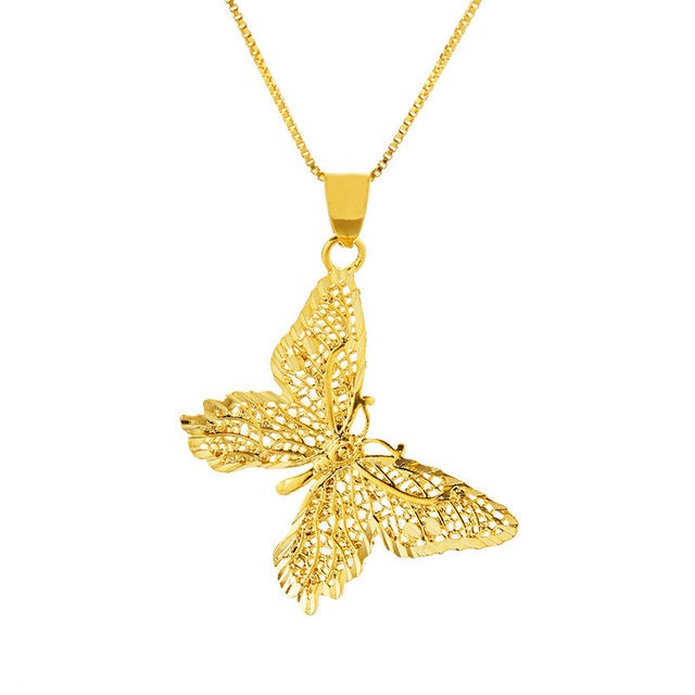 Butterfly Pendant Chain Necklace