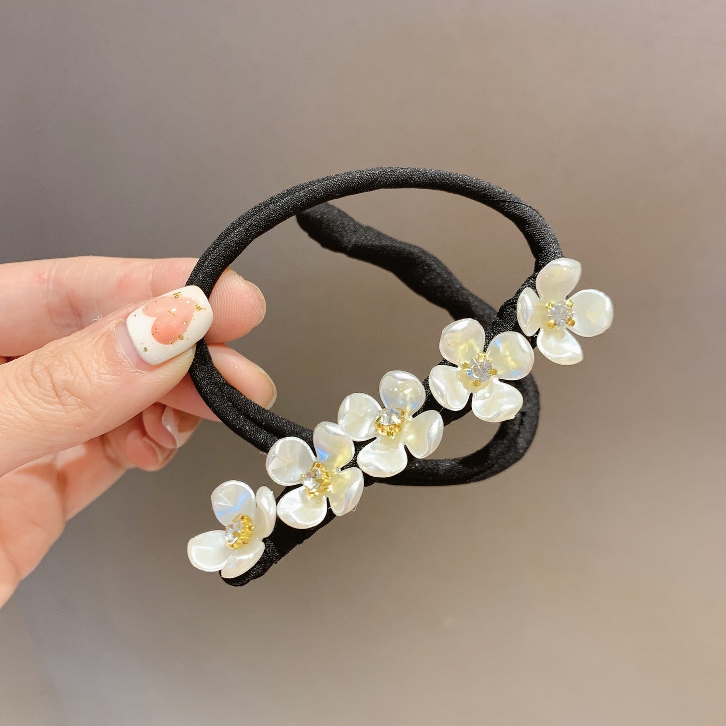 Trendy Pearl and Diamond Braided Hairpin