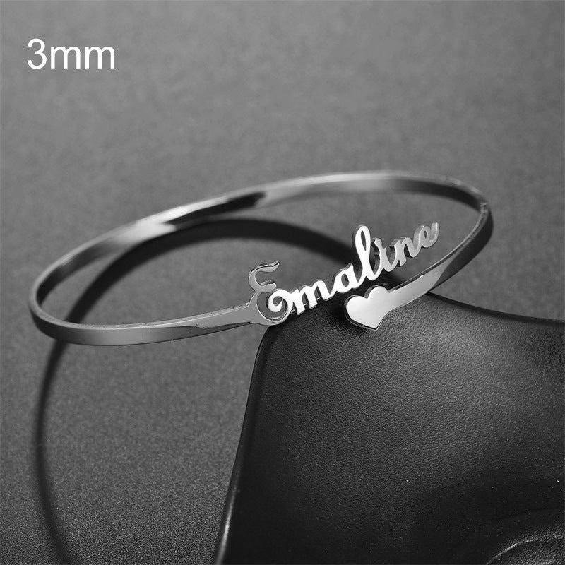 Personalized Name Stainless Steel Bangle