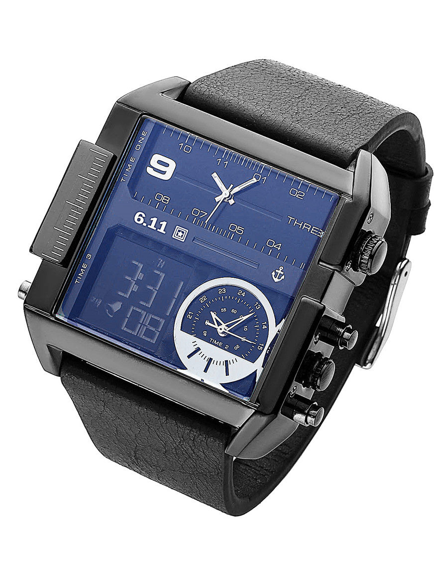 Waterproof Luminous Double Display Electronic Watch