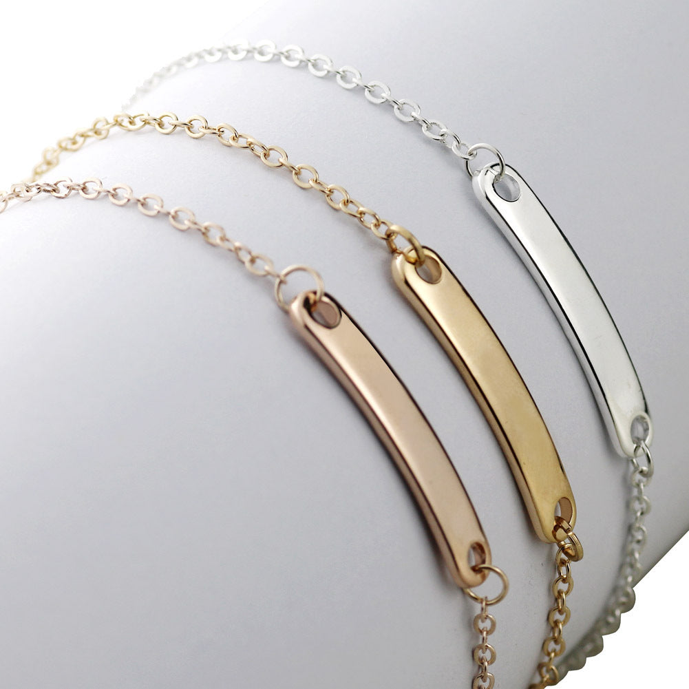 Custom Engraved Bar Bracelet