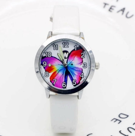 Cute Butterfly Dial Waterproof Quartz Watch for Kids