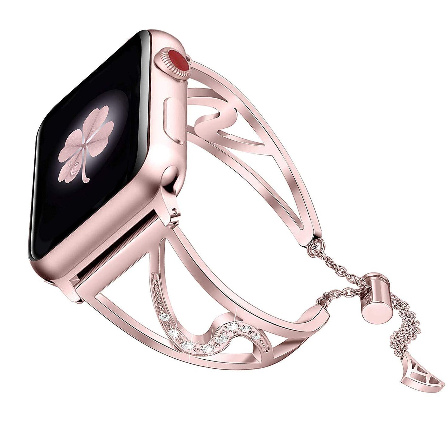 S-Shaped Diamond Stainless Steel Watch Strap for Apple Watch