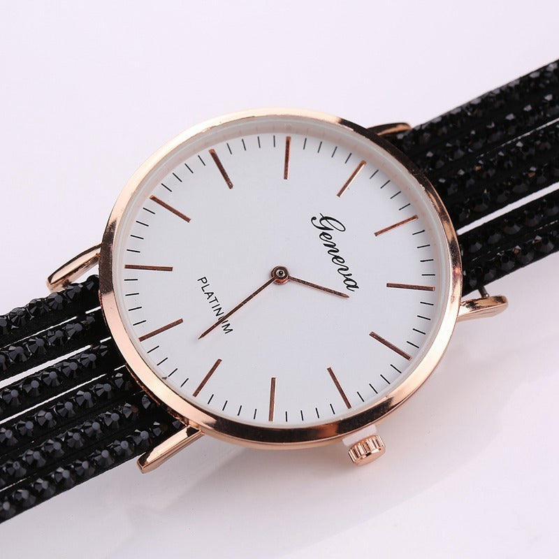 Sparkling Floral Quartz Wristwatch