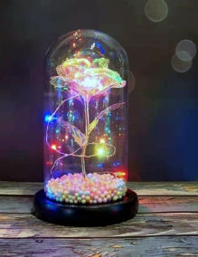 Eternal Rose in Glass Flask