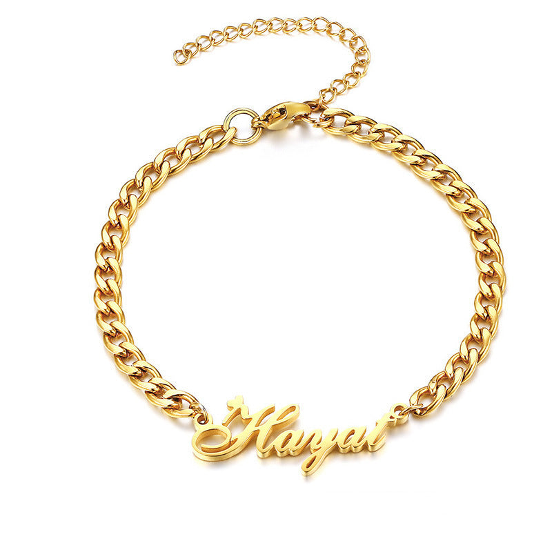 Personalized Titanium Steel Name Bracelet