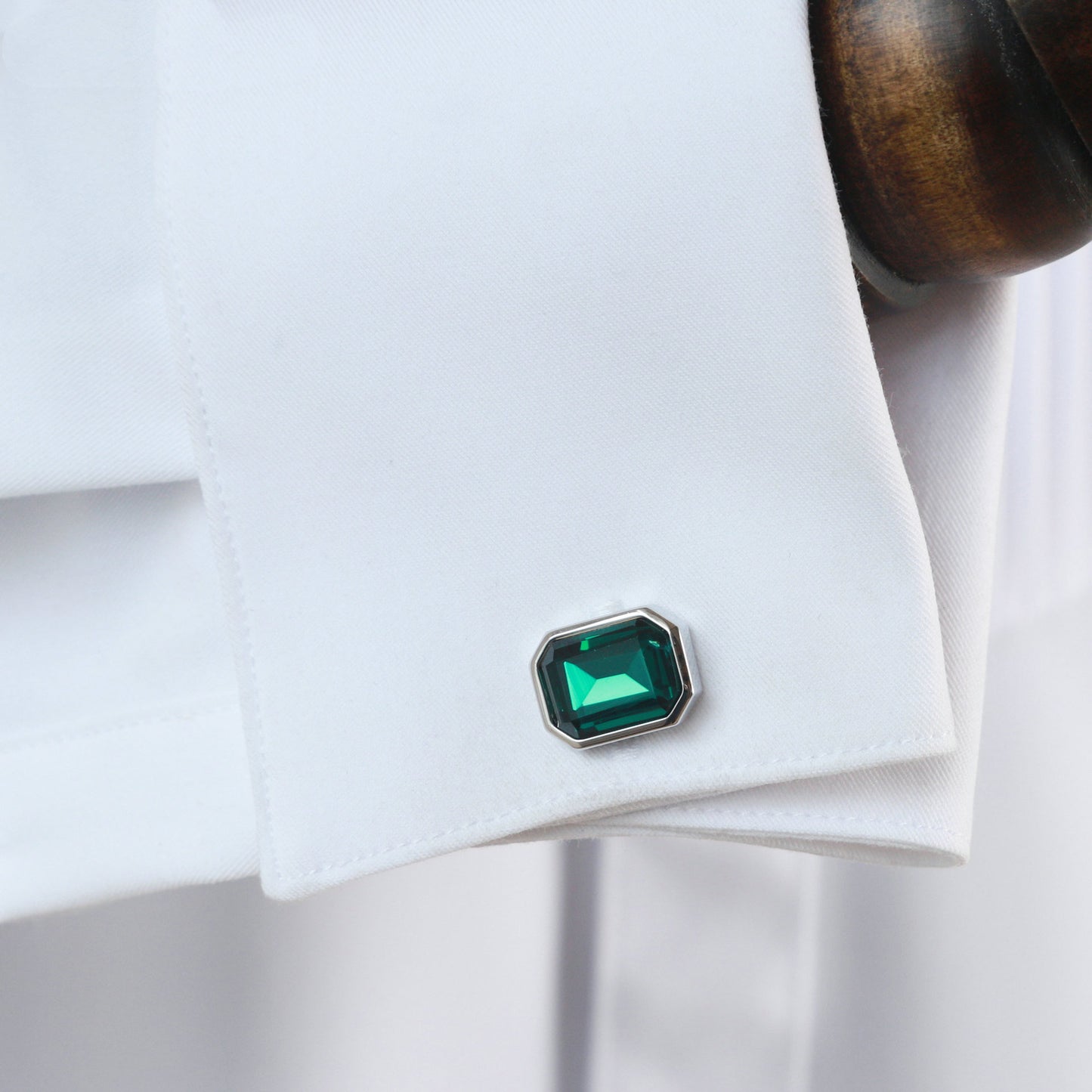 Men's Glass Button Cufflinks