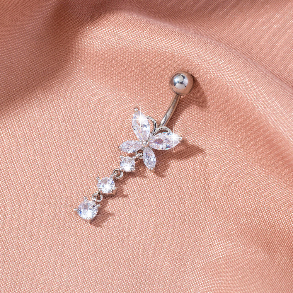 Butterfly Zircon Navel Ring