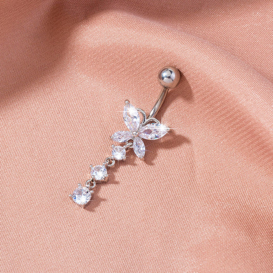 Butterfly Zircon Navel Ring