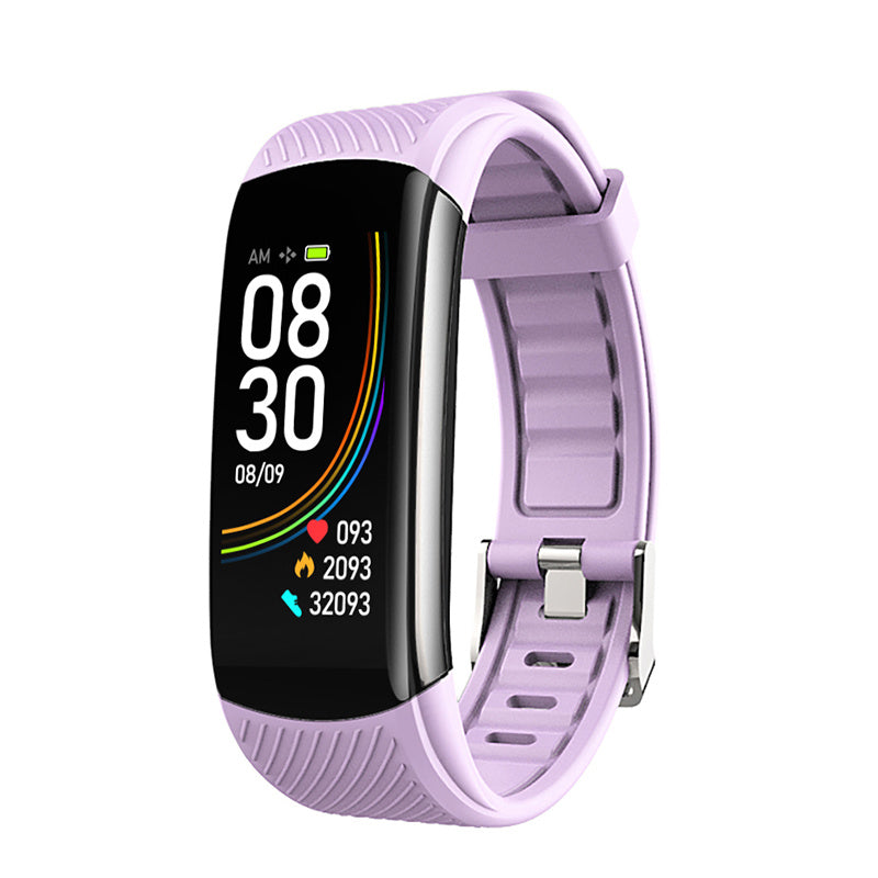 Black Multifunctional Smart Watch: Waterproof & Temperature Sensing
