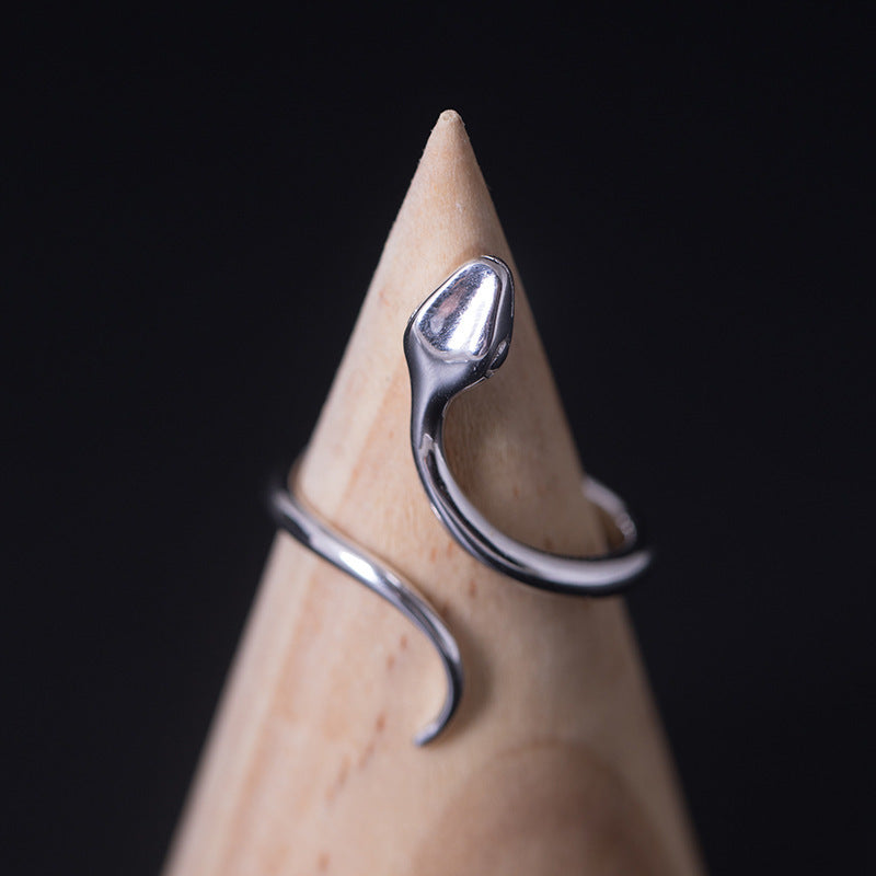 Serpentine Sterling Silver Snake Ring