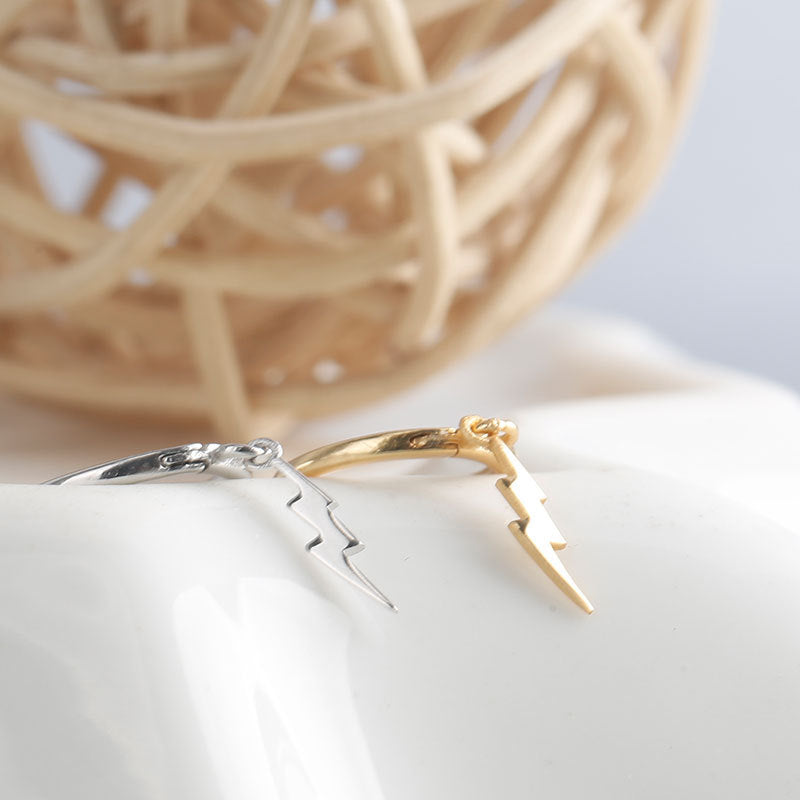 Lightning Bolt Sterling Silver Earrings