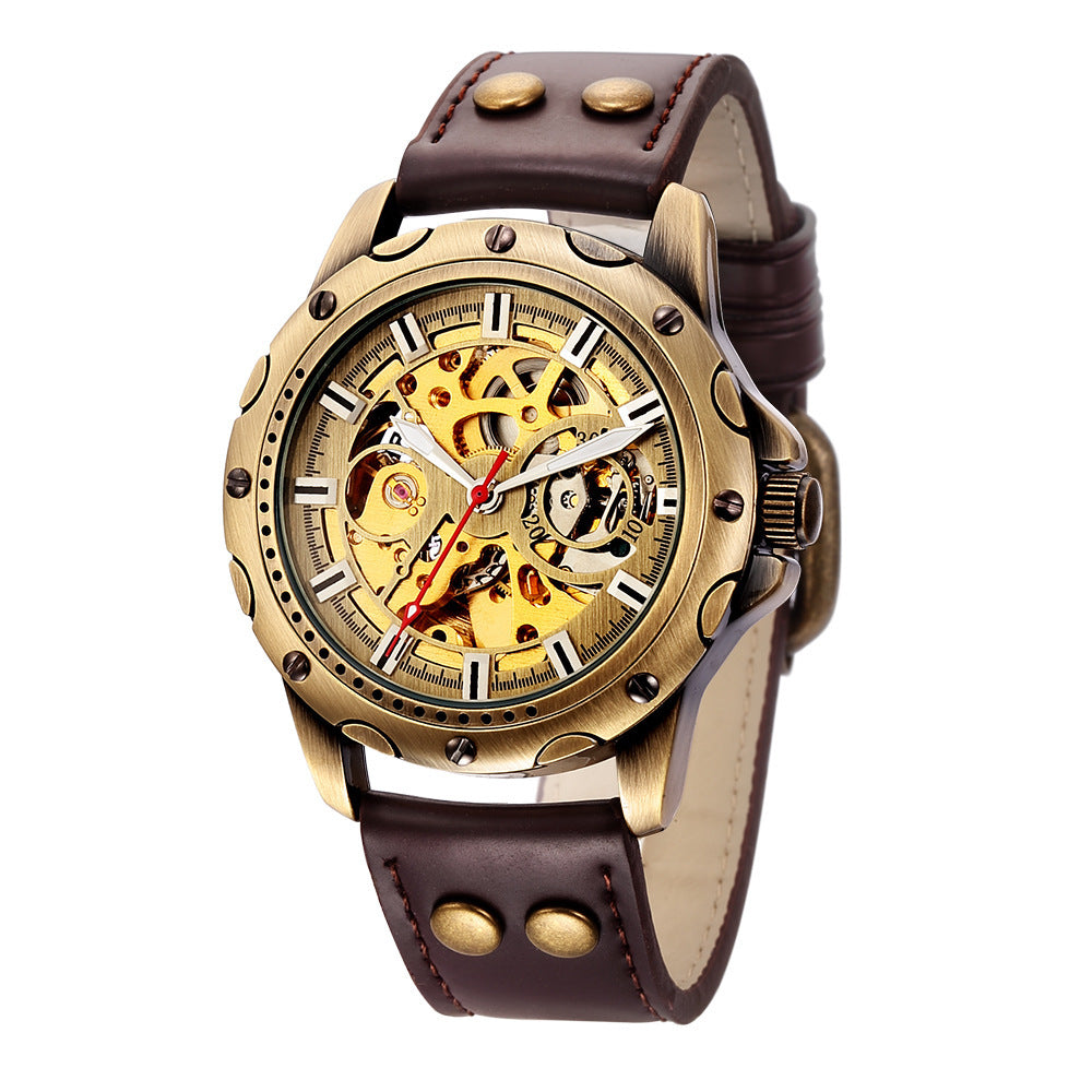 Men's Skeleton Steampunk Automatic Mechanical Watch