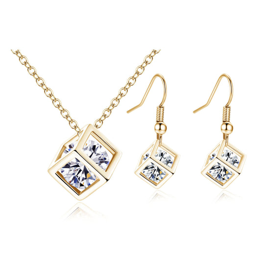 Water Cube Zircon Jewelry Set