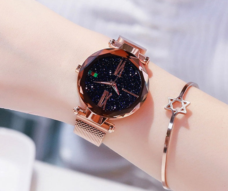 Mesmerizing Starry Sky Diamond Quartz Watch