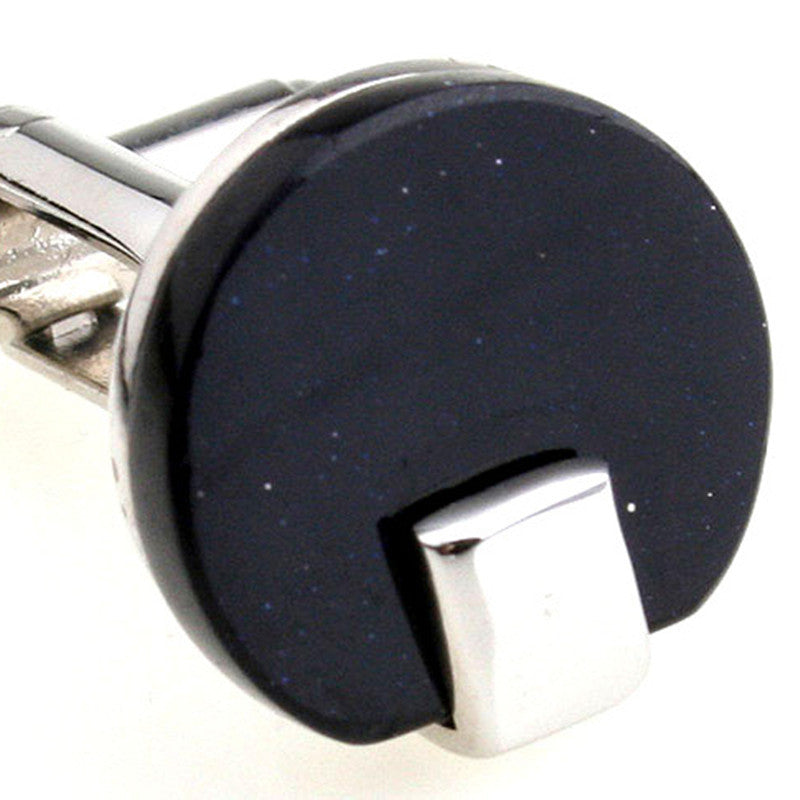 Men's Round Black Onyx Cufflinks