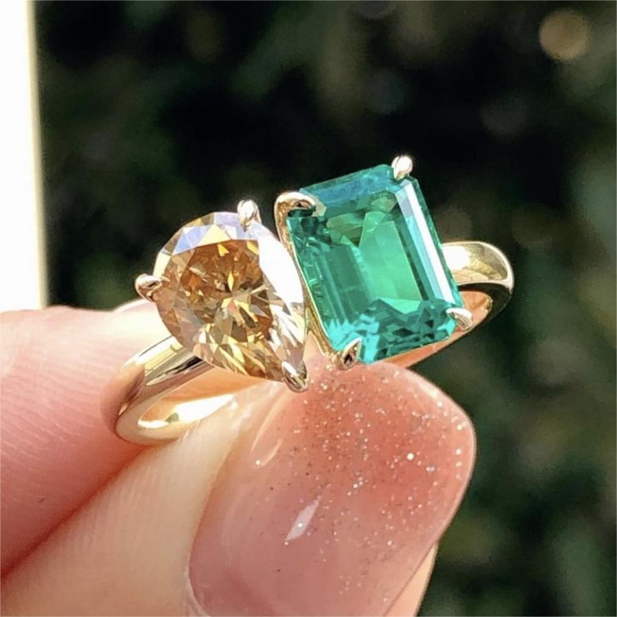 Elegant Double Main Stone Ring