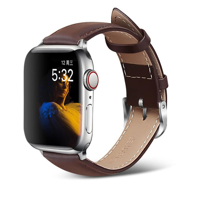 Premium Genuine Leather Apple Watch Strap
