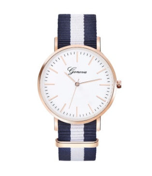 Trendy Canvas Strap Quartz Couple Watch