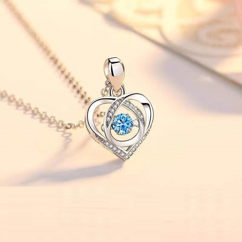 S925 Beating Heart Luxury Rhinestone Necklace