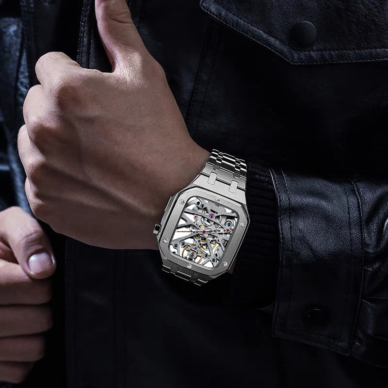 Stainless Steel Double Row Armor Strap & Case for Apple Watch