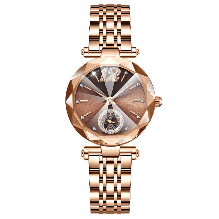 Exquisite Women's Gradient Diamond-Face Quartz Watch