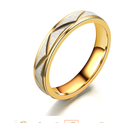 Elegant Titanium Steel Couple Ring