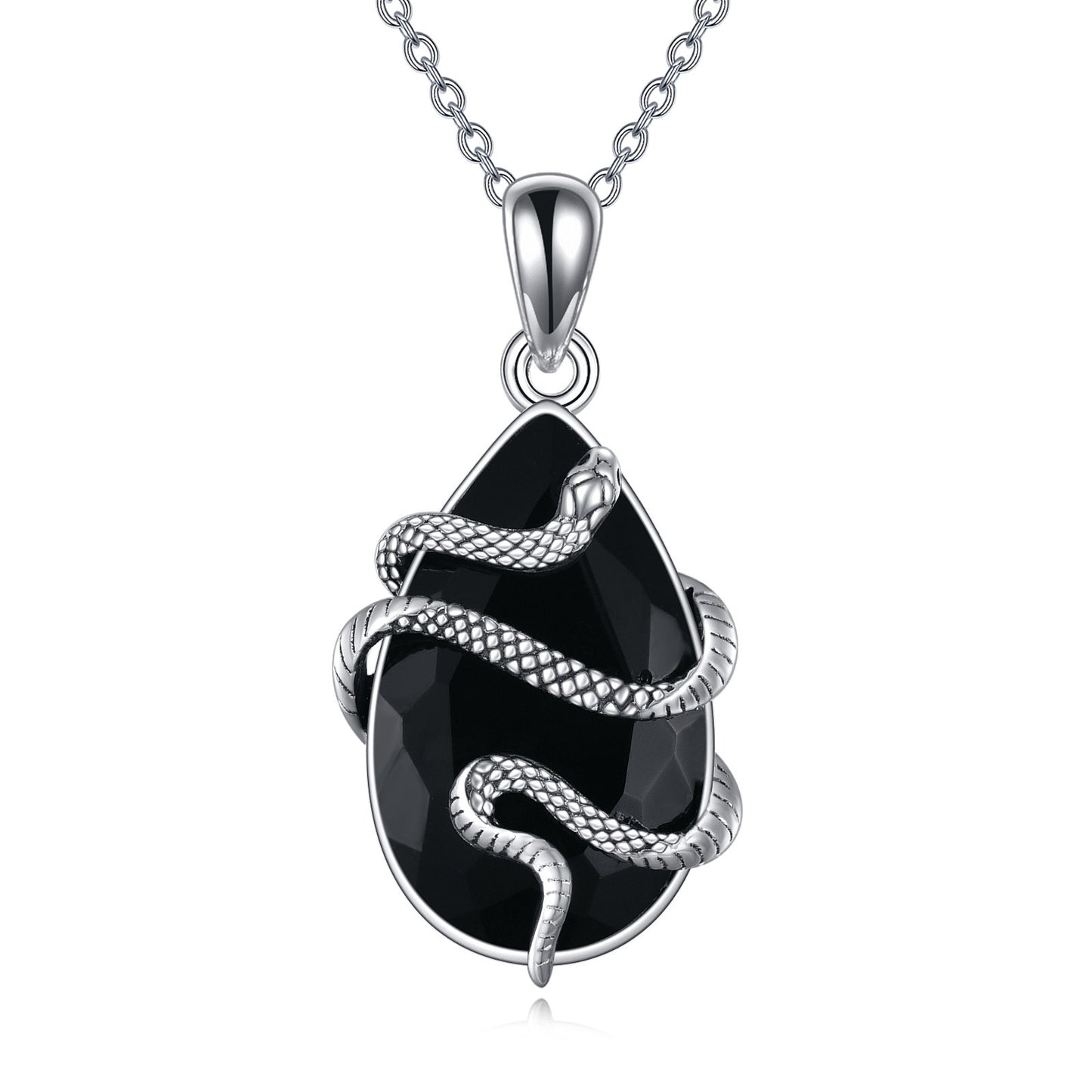 Protective Serpent Crystal Pendant Necklace