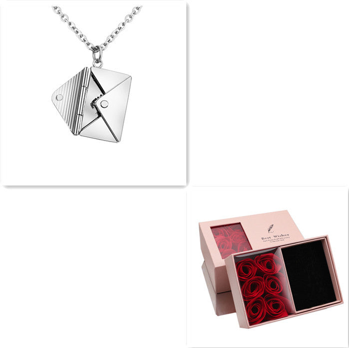Fashion Envelope Letter Pendant Necklace