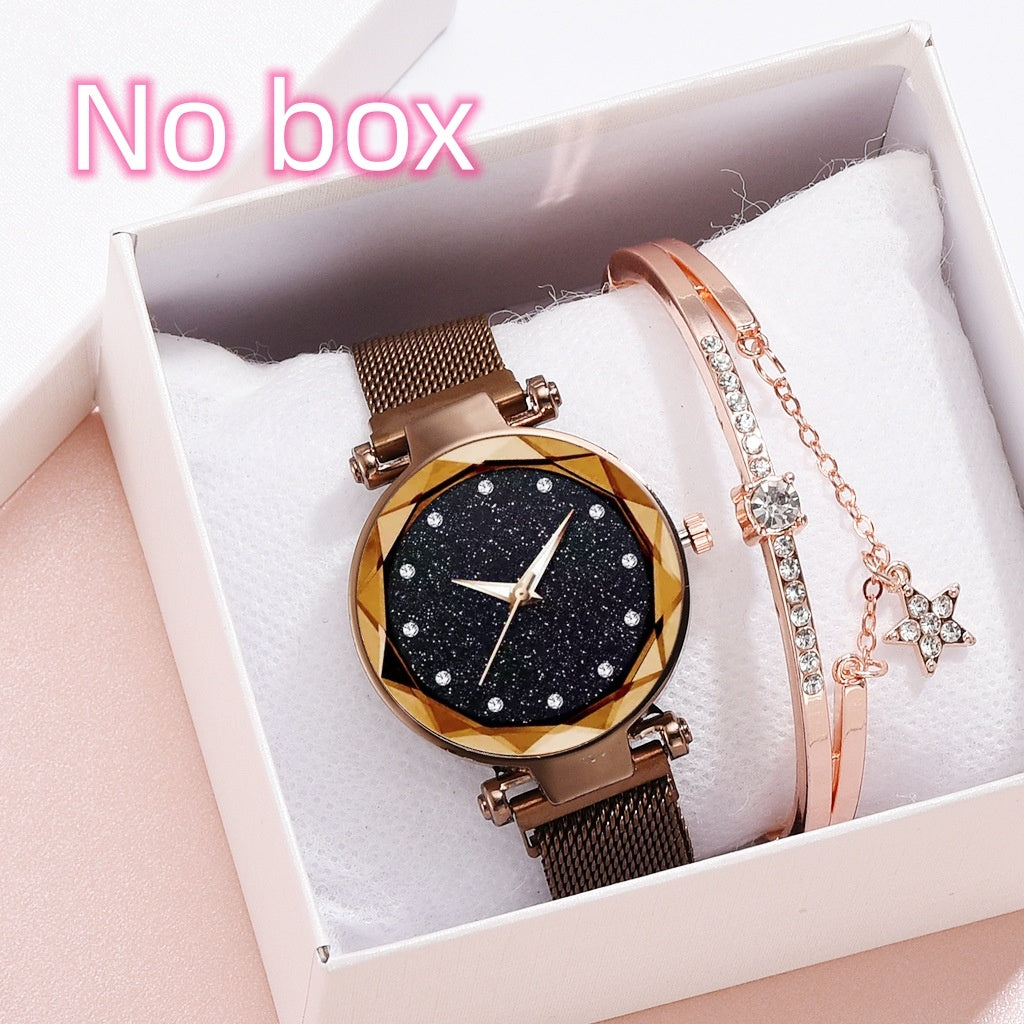 Celestial Charm Magnetic Bracelet Watch Set