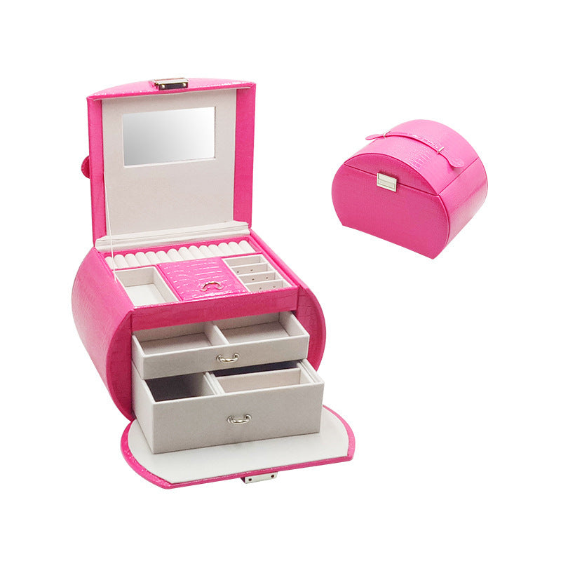 High-End Leather Jewelry Storage Drawer Box