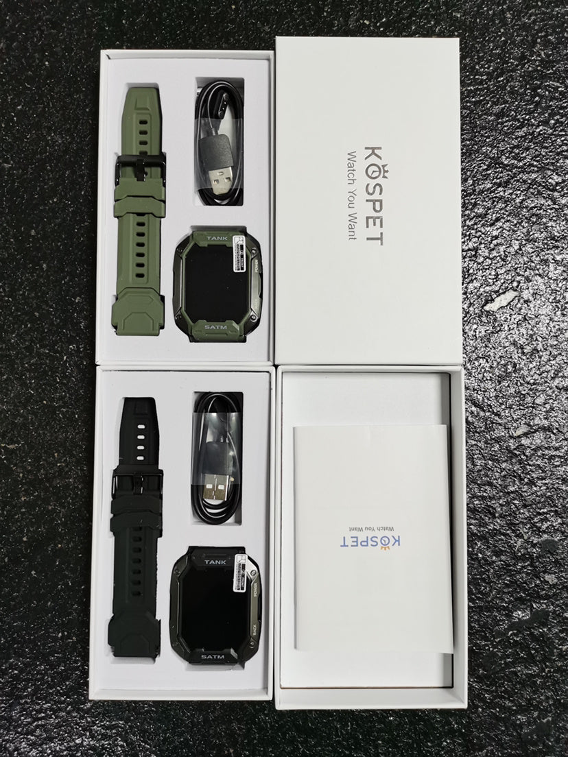 Outdoor Smart Watch: 5ATM IP69K Waterproof Bluetooth