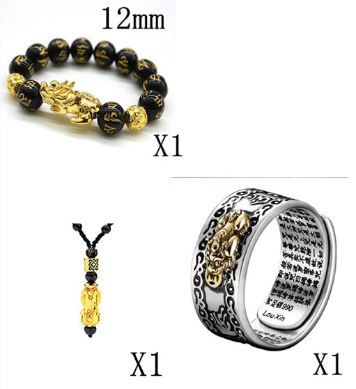 Natural Obsidian Pixiu Bracelet