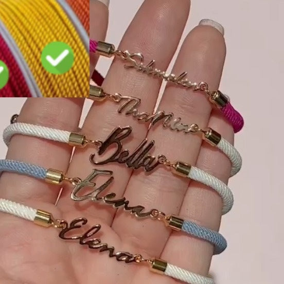 Custom Colorful Rope Name Bracelet