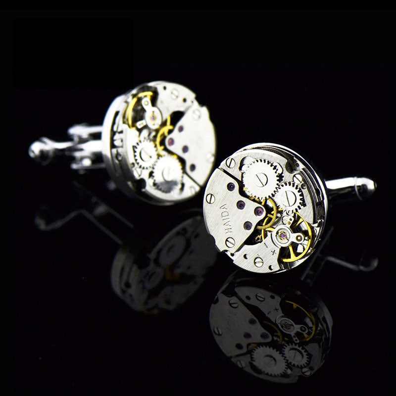 Mechanical Movement Copper Cufflinks