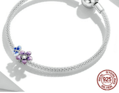 Vibrant Harmony Sterling Silver Beaded Bracelet White Gold Plated Colorful Beads
