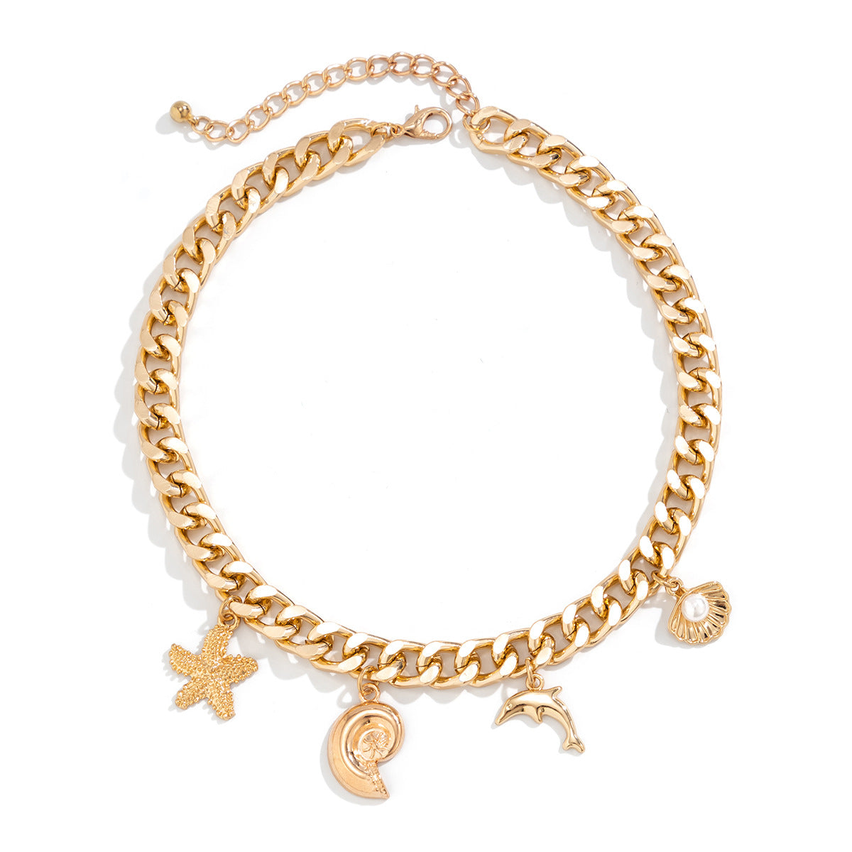 Trendy Boho Charm Necklace and Bracelet Set