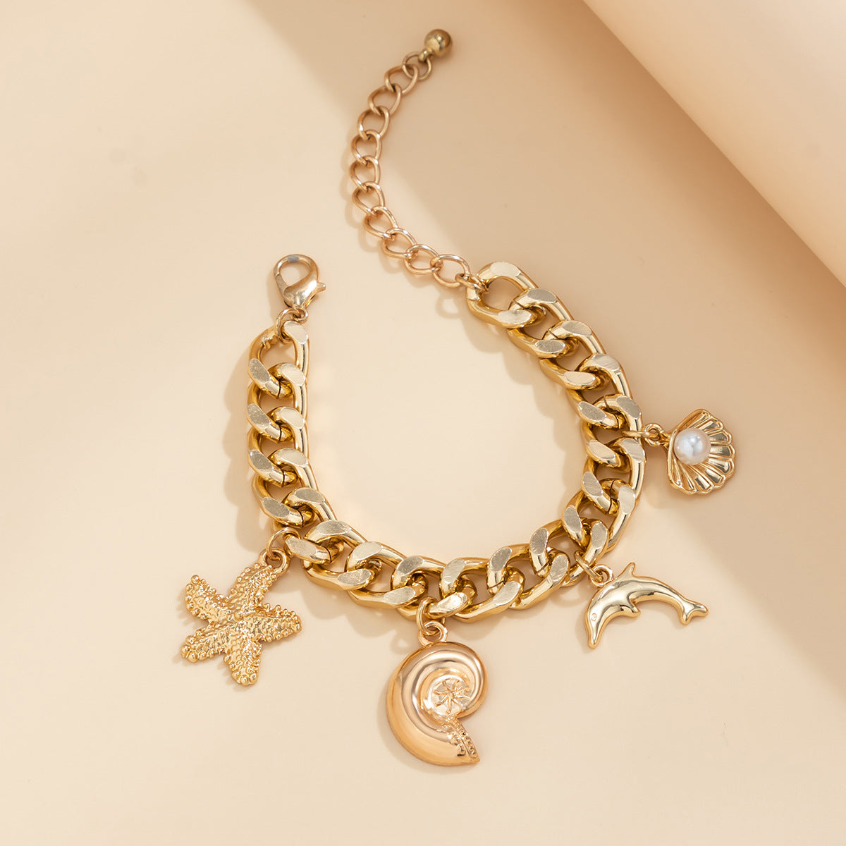 Trendy Boho Charm Necklace and Bracelet Set