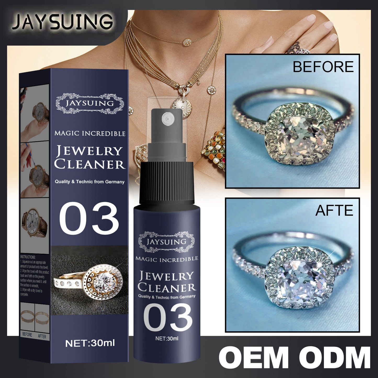 Jewelry & Watch Strap Decontamination Cleaner