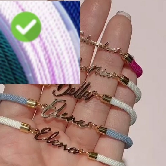 Custom Colorful Rope Name Bracelet