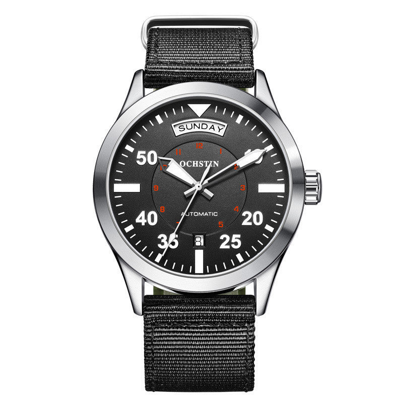 Automatic Mechanical Waterproof Nylon Watch