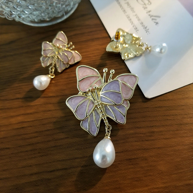 Tender Butterfly Enamel Brooch